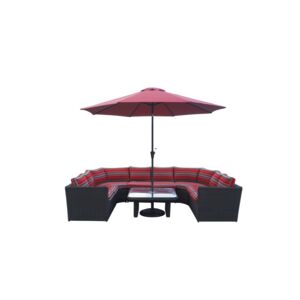 SEATING SET 9PCS 7CHAIR 1TABLE 1UMBRELLA SEATING SET 9PCS 7CHAIR 1TABLE 1UMBRELLA